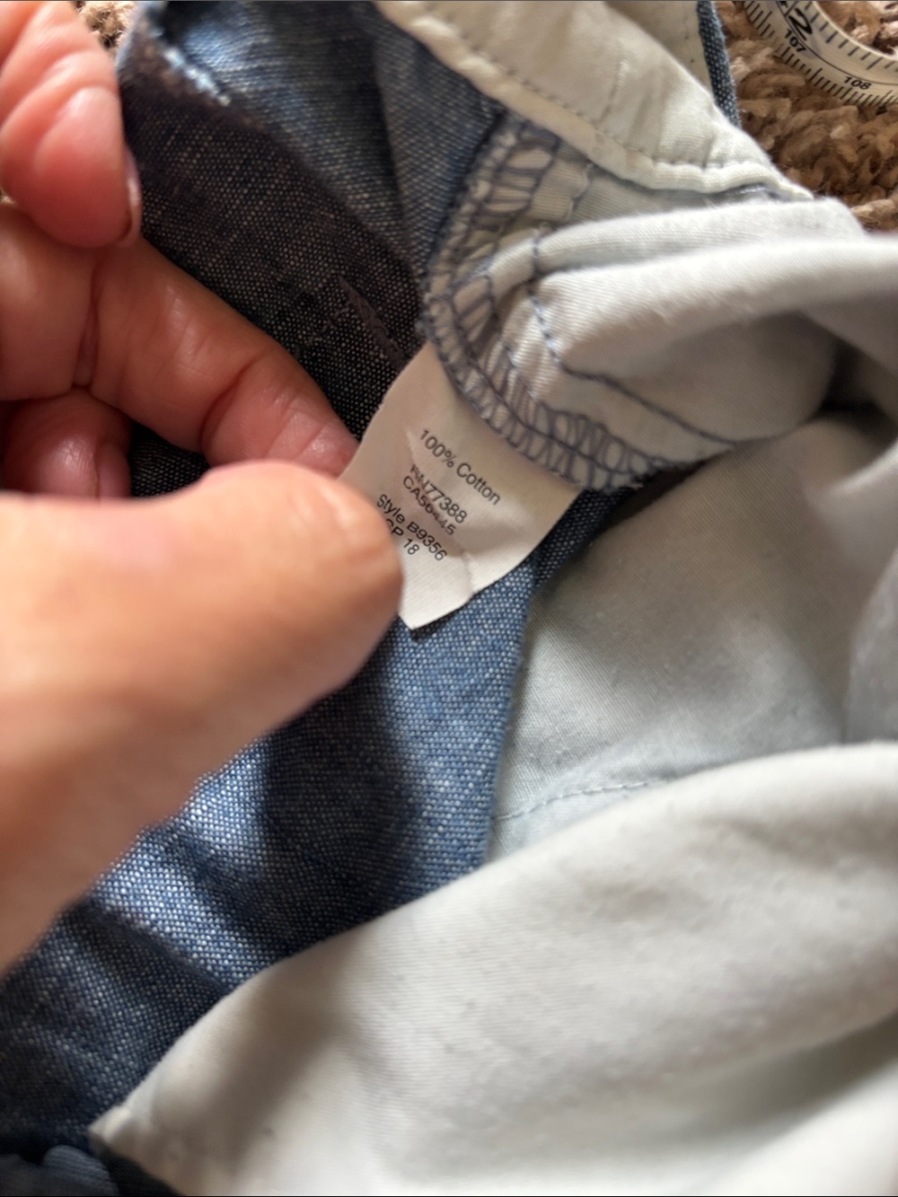 J.Crew Chambray Cotton Shorts - Blue -6 - Picture 5 of 5